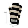 Thickened Striped Gloves Korean Electric Vehicle Gloves Simple Winter Warm Riding Gloves  Girl