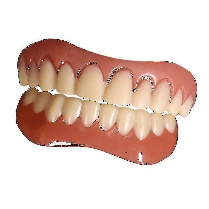 Extra Thin Fake Bright White Tooth Veneers Silicone Soft Safe Adhesive Denture Hide Shade Braces Comfortable Teeth Orthodontic