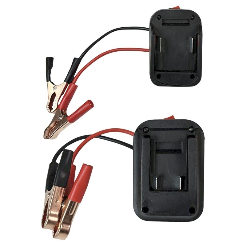 Vehicle Jump Starter Adapter 12V 24V with 2 USB Charging Ports and Clamp Leads for Car SUV Truck Backup Use Ready