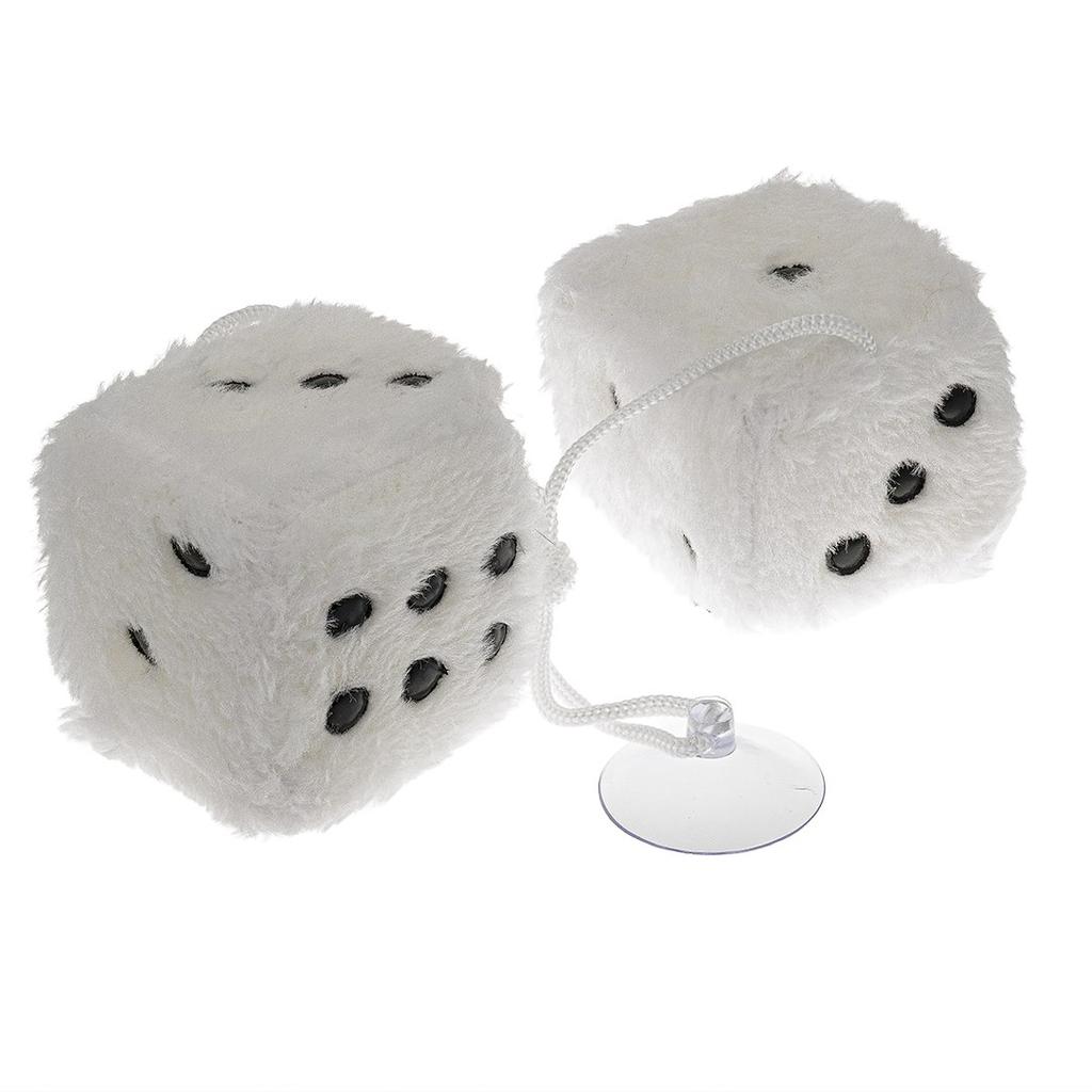 Plush Decorative Cubes 60x60 Mm, White