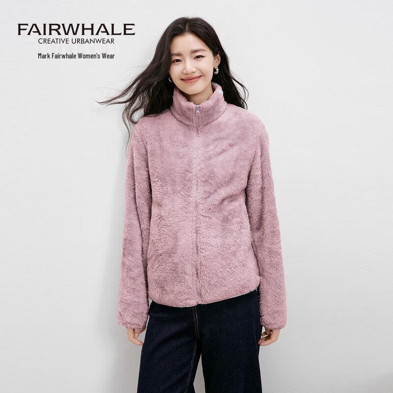 

Mark Fairwhale Women s Solid Fleece Stand Collar Jacket XL