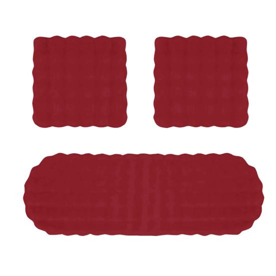 3 ks zosilnený plyšový set vankúšov do auta odolný proti opotrebovaniu, protišmykový