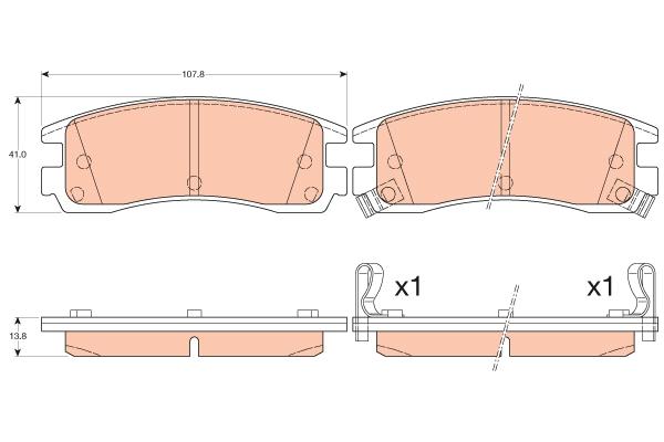 Trw Brake Pads Gdb4098 Rozmiar 016