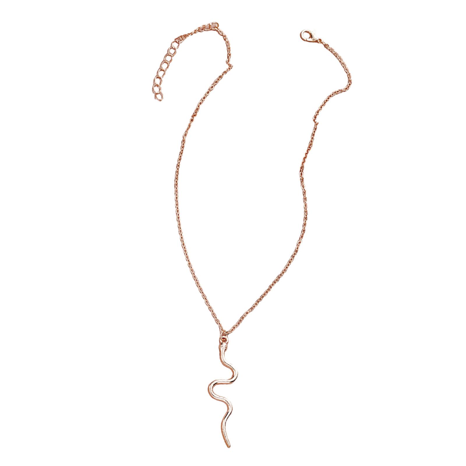 

Simple and Stylish Snake Necklace Delicate Snake Designs Necklace Neck Adornment for Versatile Fashion Statements золотий