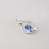 Tanzanite Gemstone 925 Sterling Silver Women Jewelry Designer Zircon Pendant 1.4" Gift For Mother CZP-16-2