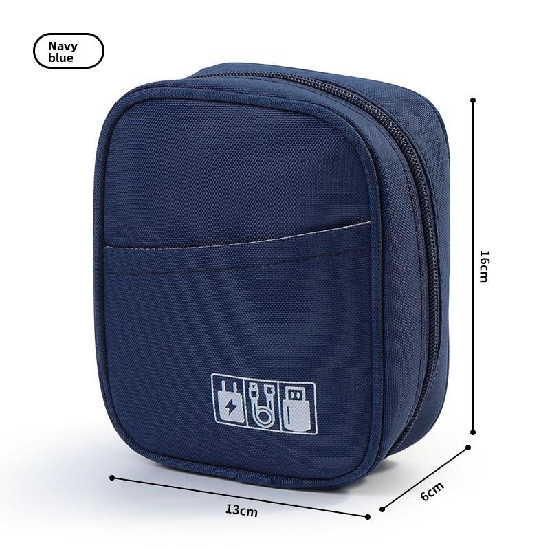 

Multifunctional Digital Storage Pouch With Shockproof Design For Travel And Office Use NavyBlue