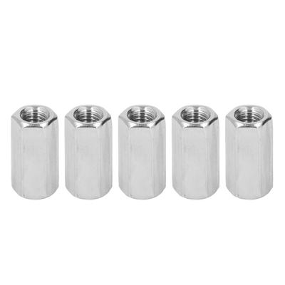 5Pcs Coupling Nut Hex 304 Stainless Steel Rod Connector Nut M12 Thread Fastener Accessory