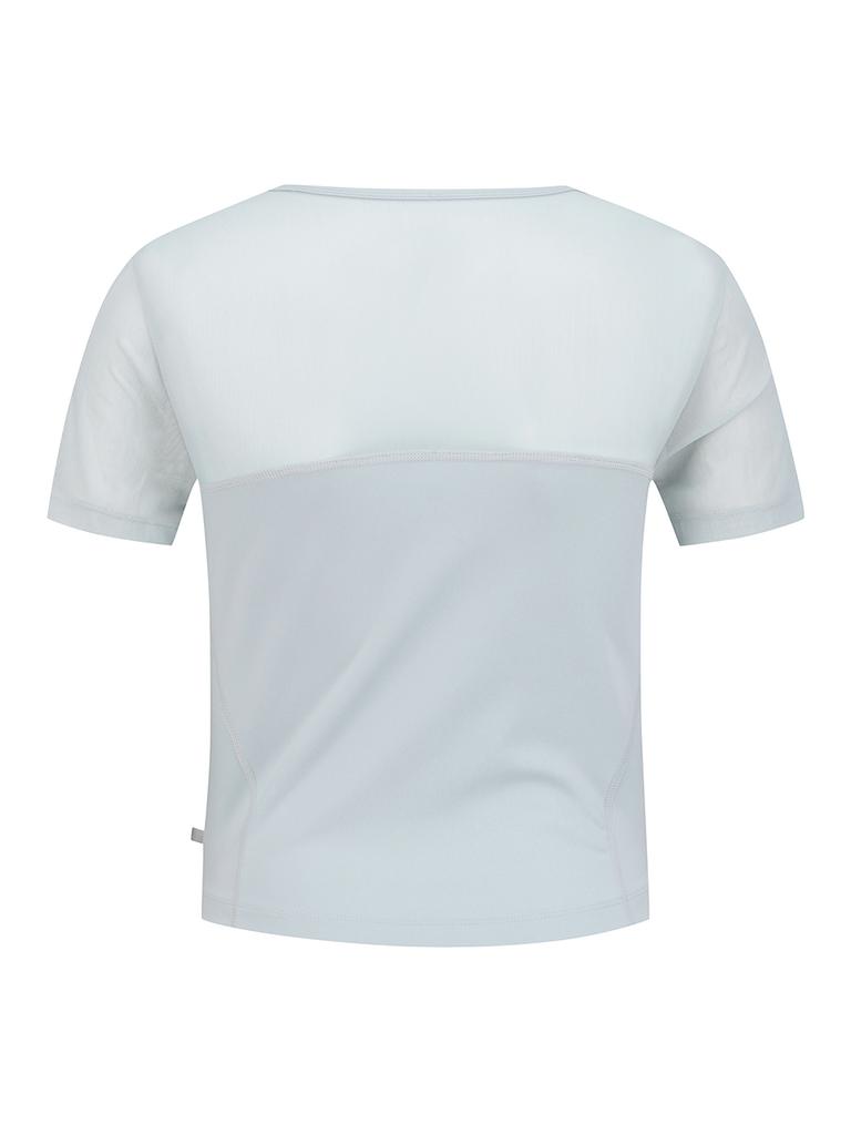 HYDROGEN Women'S Mesh Color Block Variation Short Sleeve Round
