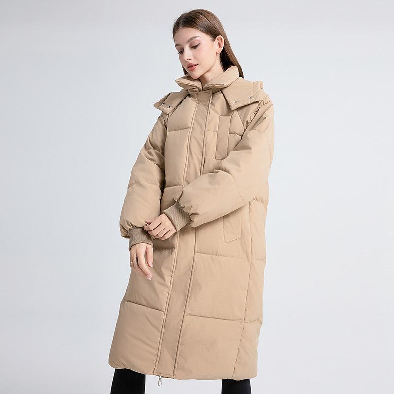 

2026 New Women s Longline Puffer Coat, Korean Style Oversized Knee-Length Winter Jacket, Warm Quilted Down Coat XXXL