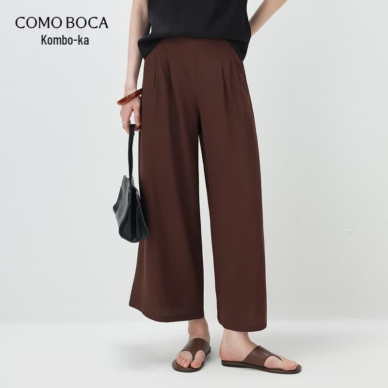 Women's Mulberry Silk Loose Fit Casual Cropped Pants