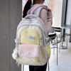 New schoolbag female Korean high value ins dopamine contrasting color college style primary and secondary school students grade backpack