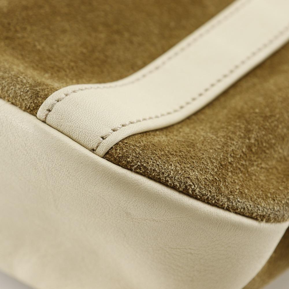 LOEWE anagram Shoulder Bag Brown Suede Women Used
