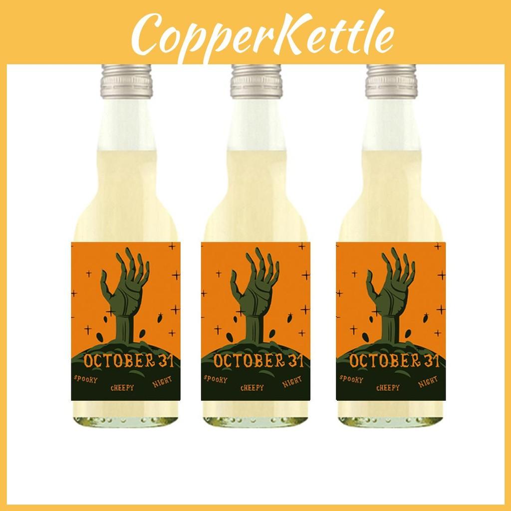 Self Halloween Adhesivewine Bottle Stickers With Pumpkin Print For Party Venue