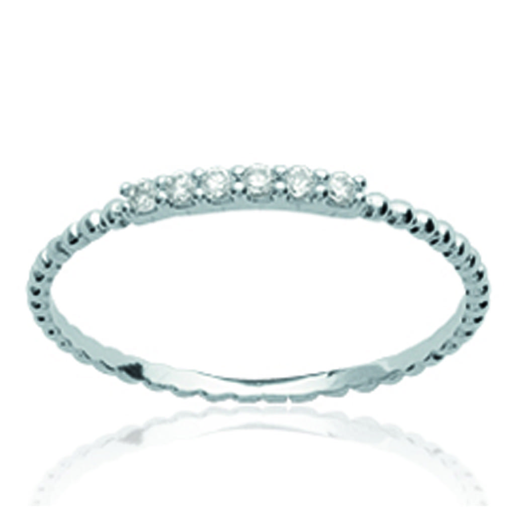 Silver Ring 'Goddess' White Silver (rhodium) - 10x1 Mm