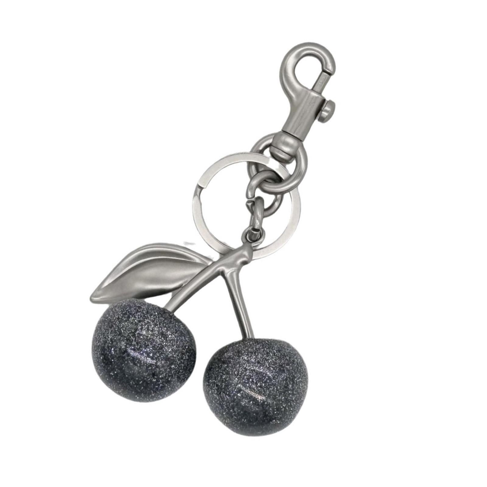 

Красивый аксессуар вишни, модный брелок для ключей, украшение в виде вишни, подходит для вечеринок и повседневных нарядов серебряный