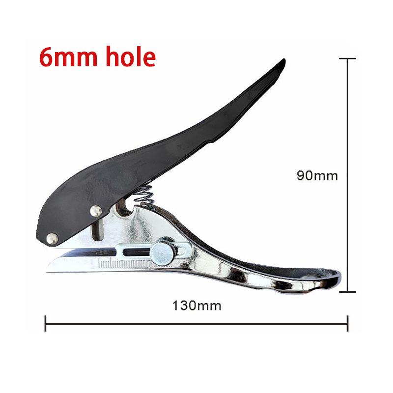 6mm 8mm 10mm Edge Banding Punching Pliers Circle Hole Punch Paper Punch Hand-held for ID Cards PVC Cards Badge Photos