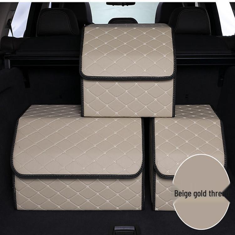 Składany organizer i pudełko do bagażnika samochodowego ze skóry