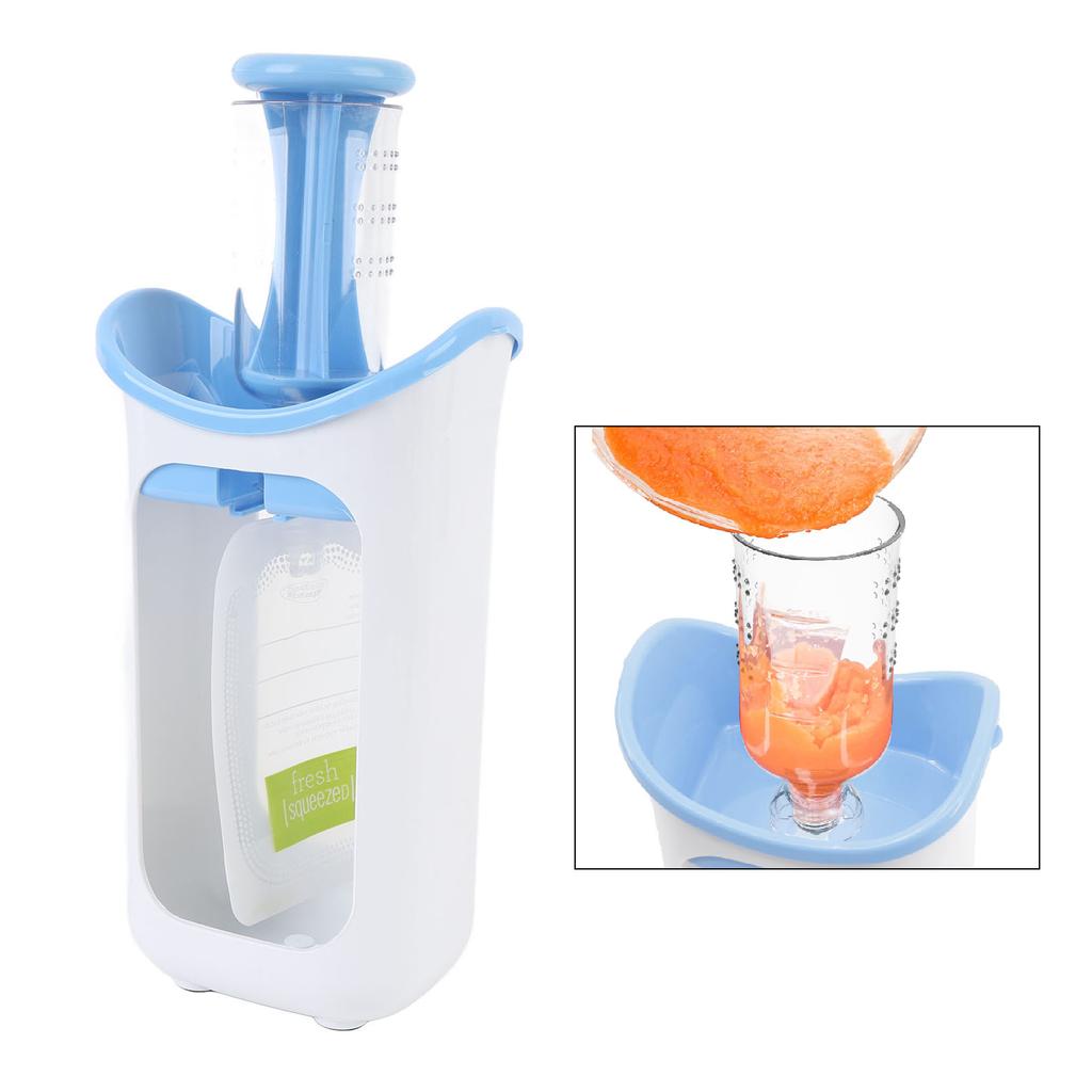 Squeeze Station for Homemade Toddler Food Pouch Filling Station for Puree Food Portable Puree Squeezer Tool with Subpackage Bags