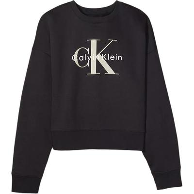 Bogtryk Rund Hals Behagelig Langærmet Sweatshirt Kvinder sweatshirt Sort 40W204P-001