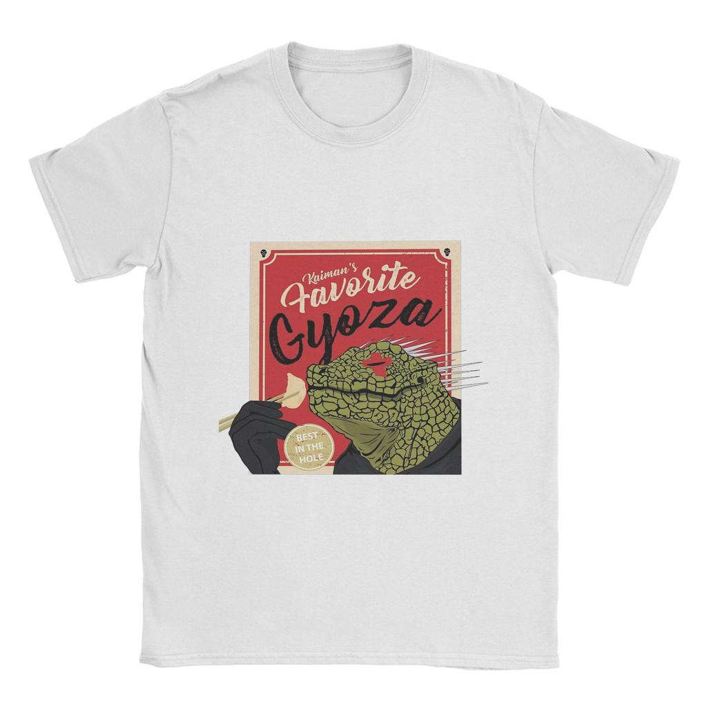 Dorohedoro Kaiman isst Gyoza T-Shirt Sommer Freizeit T-Shirts Herren Reine Baumwolle O-Ausschnitt Oberteil T-Shirts Kurzarm Vintage Oberteile