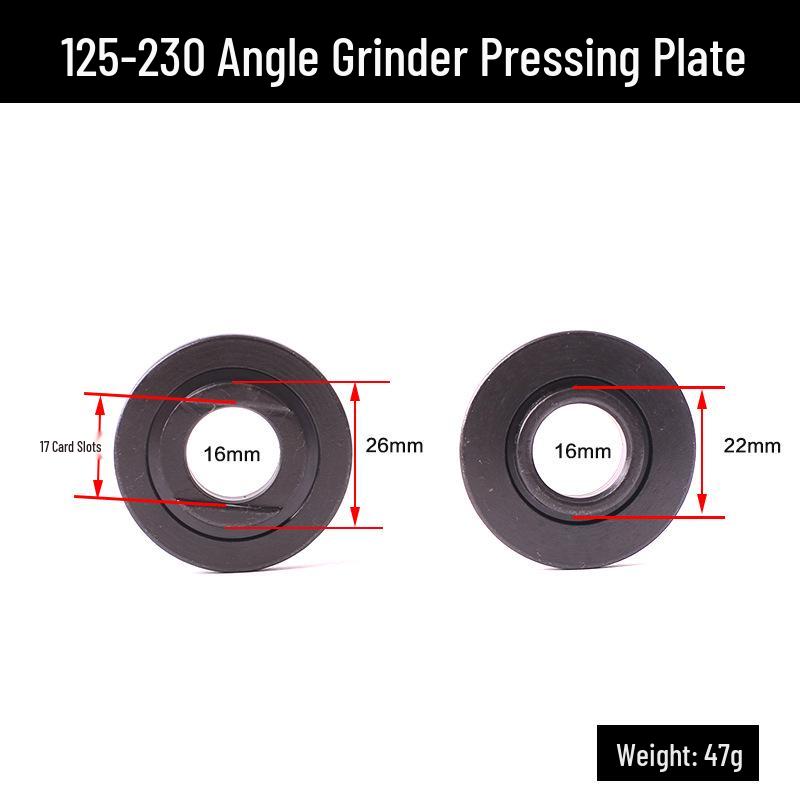125mm Angle Grinder with 150mm Cutting Blade, Adjustable Pressure Plate, and 16-20/22 Hole Compatibility