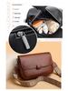 2024 Women's Crossbody Bag: Soft Leather, Fashionable Design, Wide Strap, Stylish Square Shape