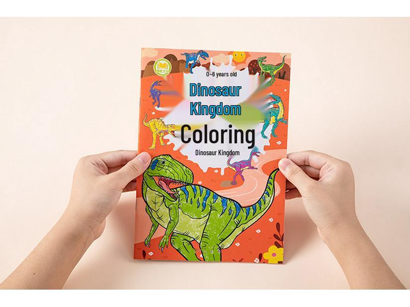 Dinosaur & Car Coloring Book for Kids Ages 3-6