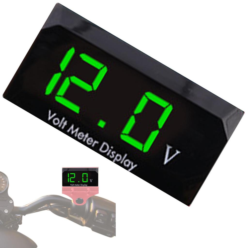 Auto Meter Voltmeter, Digital Voltmeter Gauge for Car | Digital Display Voltmeter Head Bracket