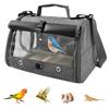 Bird Carrier Bag Portable Transport Bird Cage with Tray Standing Mesh Lightweight Backpack Breathable Travel Pet Parrot Carrier