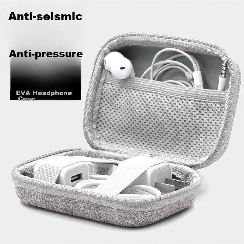 Xinqin Data Cable Storage Pouch, Earphone Case, Charger Portable Box, USB Drive And Hard Drive Multi-Functional Hard Shell Case, Small Size