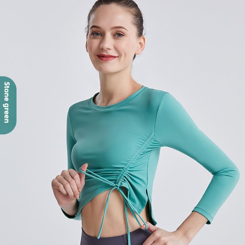 

Женские топы для бега, фитнеса, похудения, эластичные, облегающие, с длинными рукавами XXL