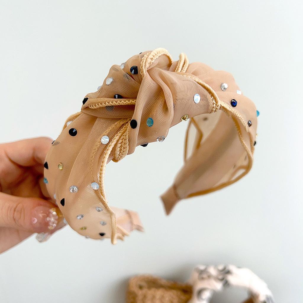 Summer Colorflu Mesh Sequin Knot Hairband Headband Adult Hair Accessories Hair Jewley