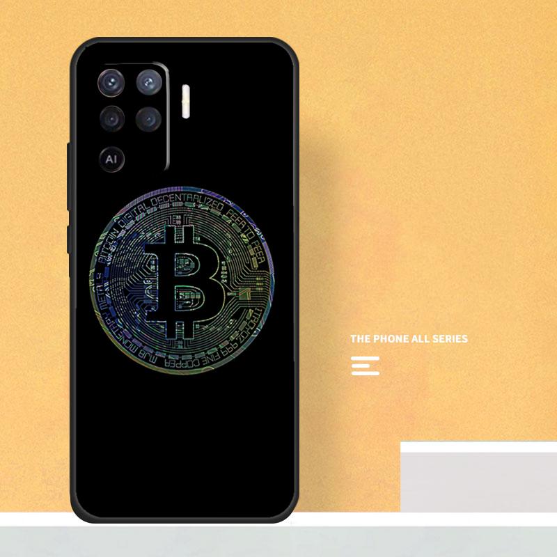 Bitcoins Coin Case For Oppo A74 A94 A54 A15 A17 A57 A6 A5 Pro A16 A76 A96 A40 A60 A80 A18 A38 A58 A78 A98