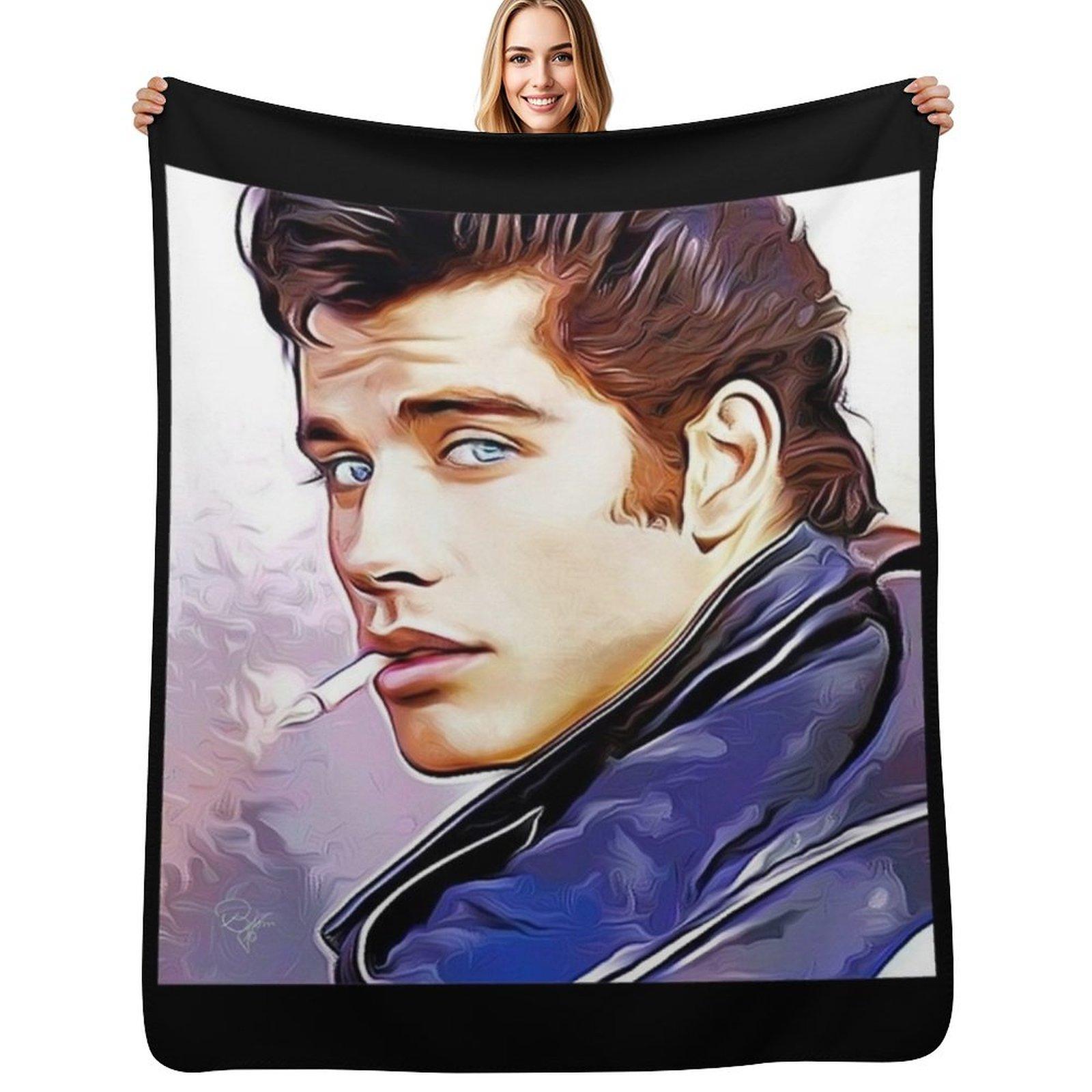 DANNY ZUKO / John Travolta Throw Blanket Soft Cozy Blanket for Pet Kids Adults Size: 75*100cm, Weight: 230 GSM