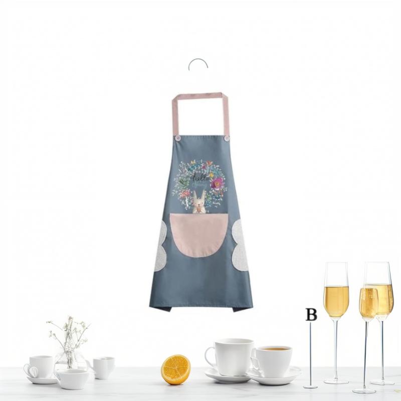 Waterproof Oil-Proof Kitchen Apron With Hand Towel, Stylish Couple Design Home Cooking Baking
