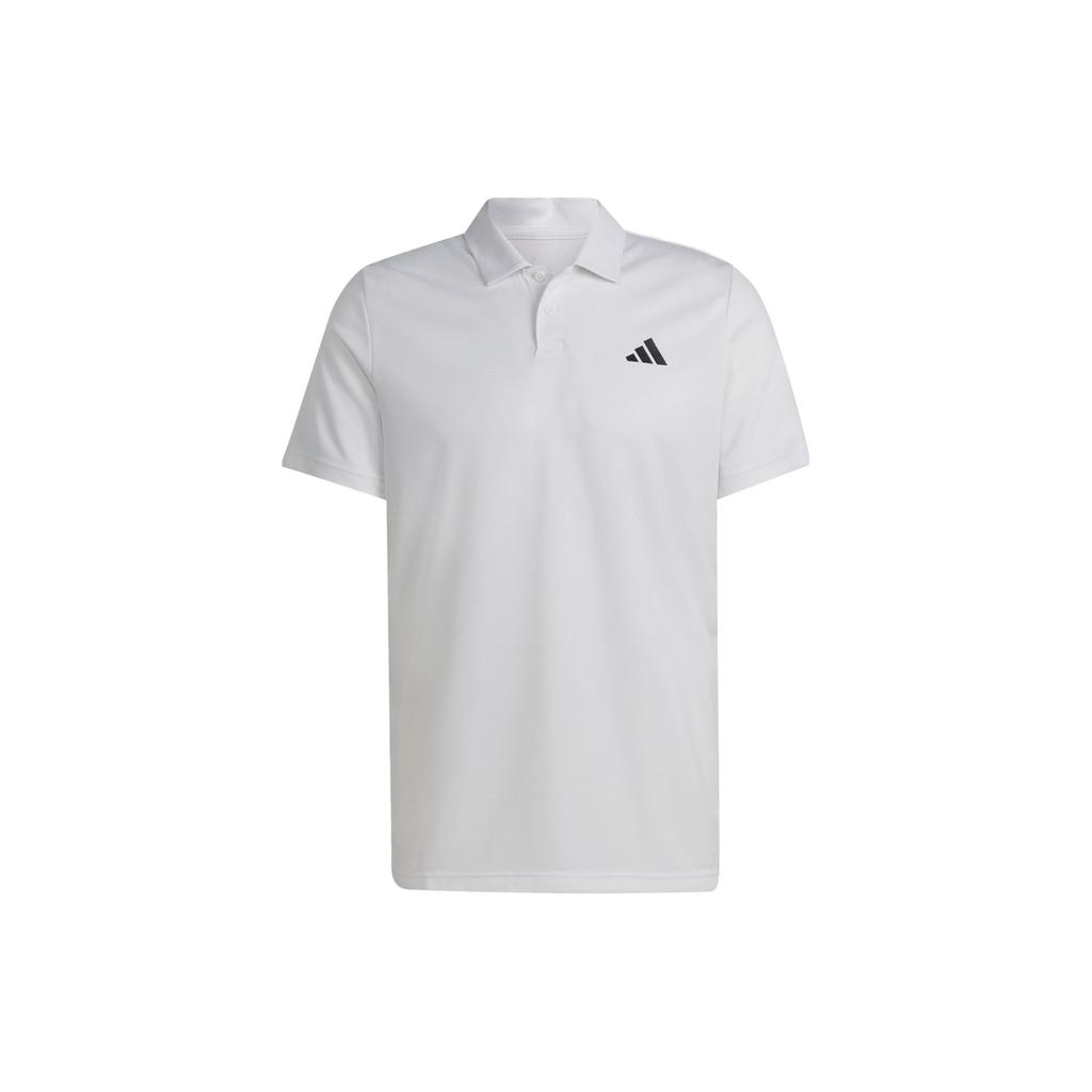 Adidas Logo Print Sports Tennis Polo Shirt Men Tops White HT7182