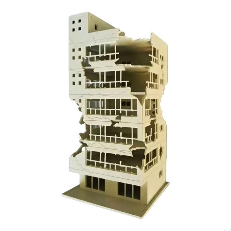 Precisions 1/100 Scale Demolished Building Plastic War Destruction Model Perfect for Dioramas and Decorative Use