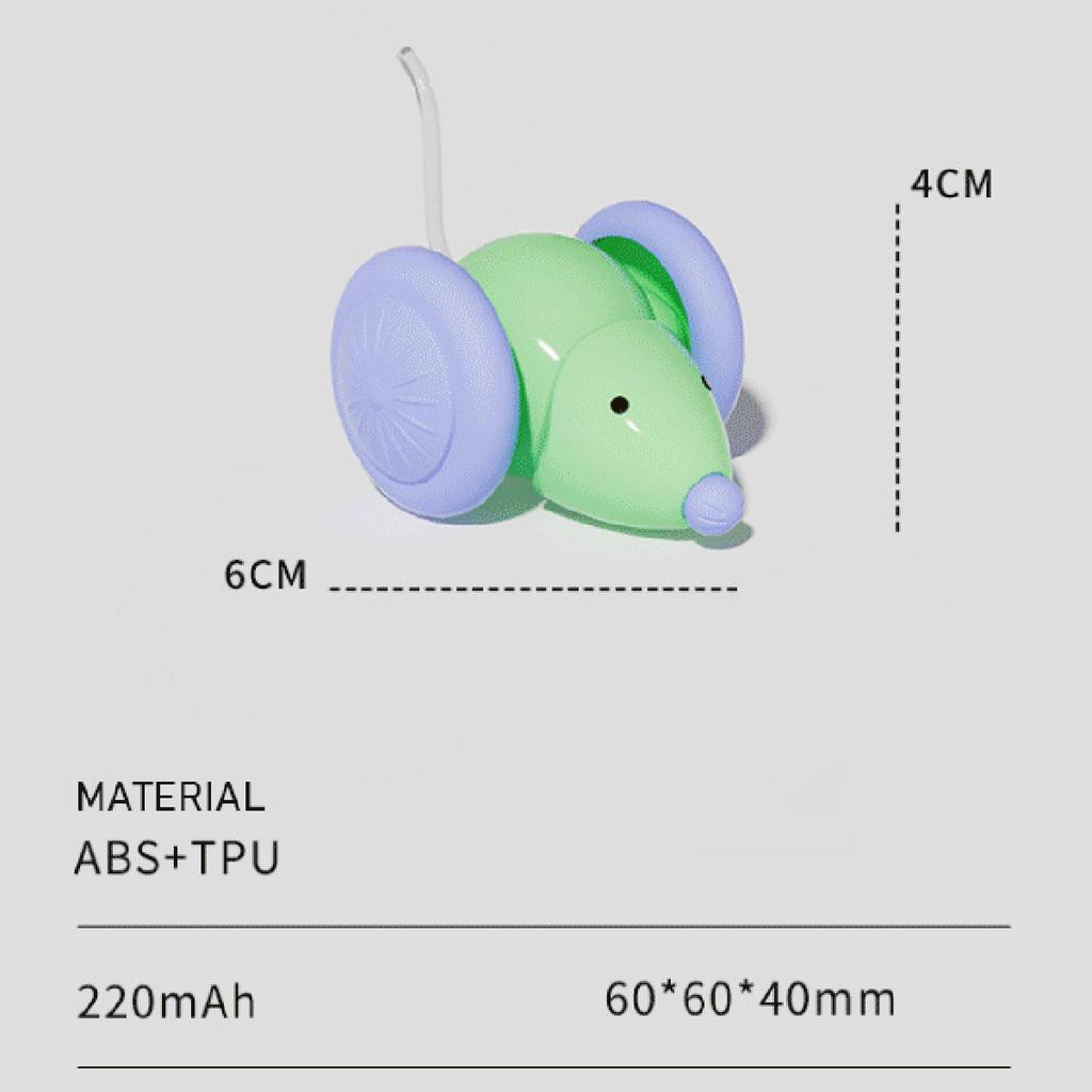 Intelligent Electric Mouse Cat Toy for Interactive Playtime with Obstacle Avoidance Silent Charging 1.5H Battery Life
