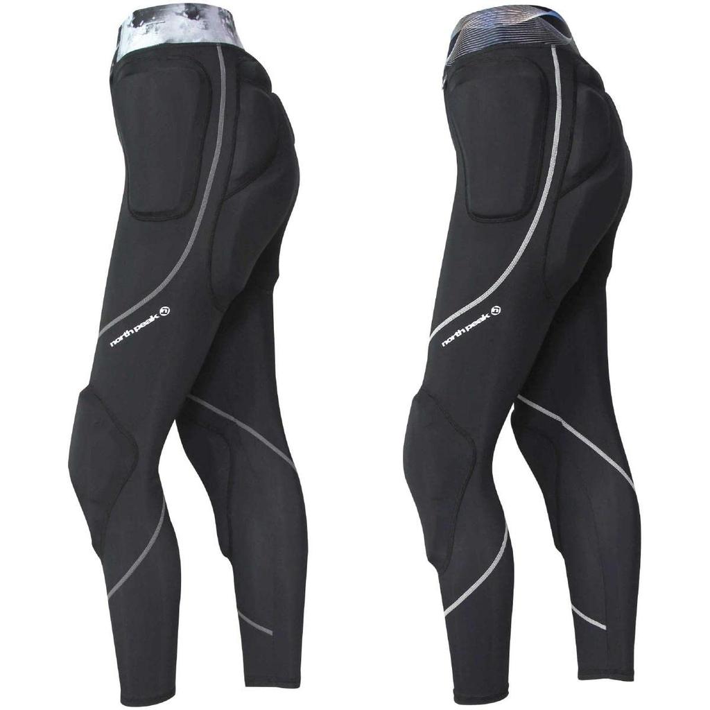 North Peak Hip Protector Long Type Snowboard Ski Ladies Pad Thickness 1 Layer BK WM [Maximum 12mm/Lightweight Type] NP-1247 (Women's M)