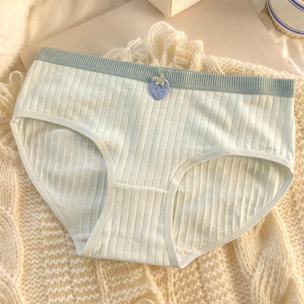5pcs Cute Strawberry Brief Sweet Women Underwear Lingerie Cotton Panties Girls