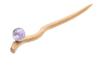 Momoki Amethyst Einzeln 18cm Glas Alltag Japanisch Erwachsenwerden Yukata Abschluss Abschluss Einschulung Kirschblütenzeit Haarnadel, Haarnadel, Perlen,