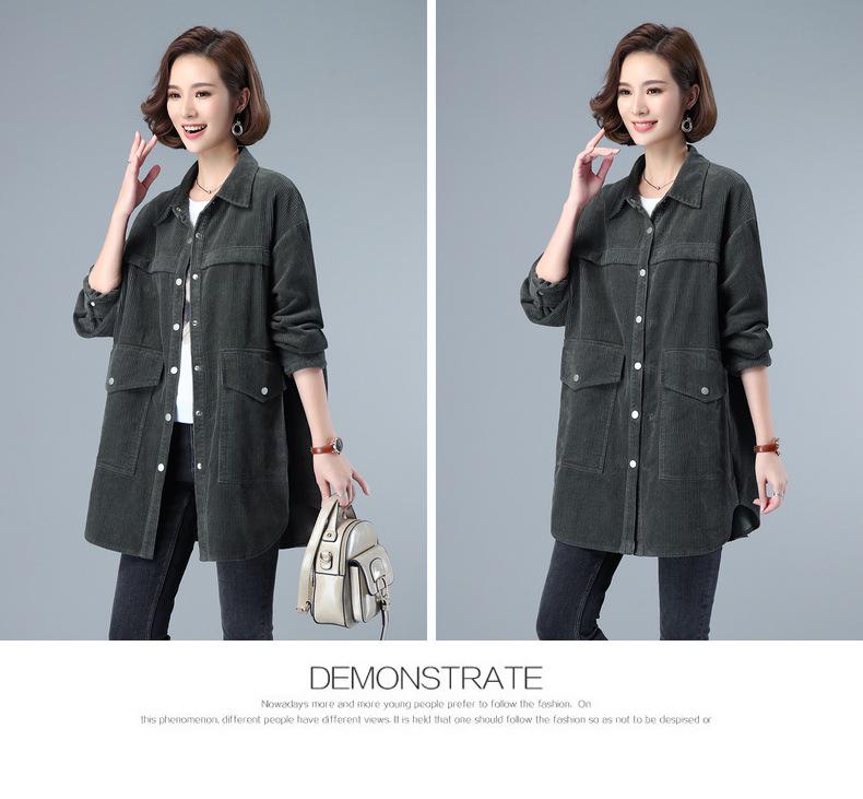 2024 Plus Size Fashion Blouse for Middle-Aged & Elderly Women - Spring/Autumn Rich Lady Shirt Jacket