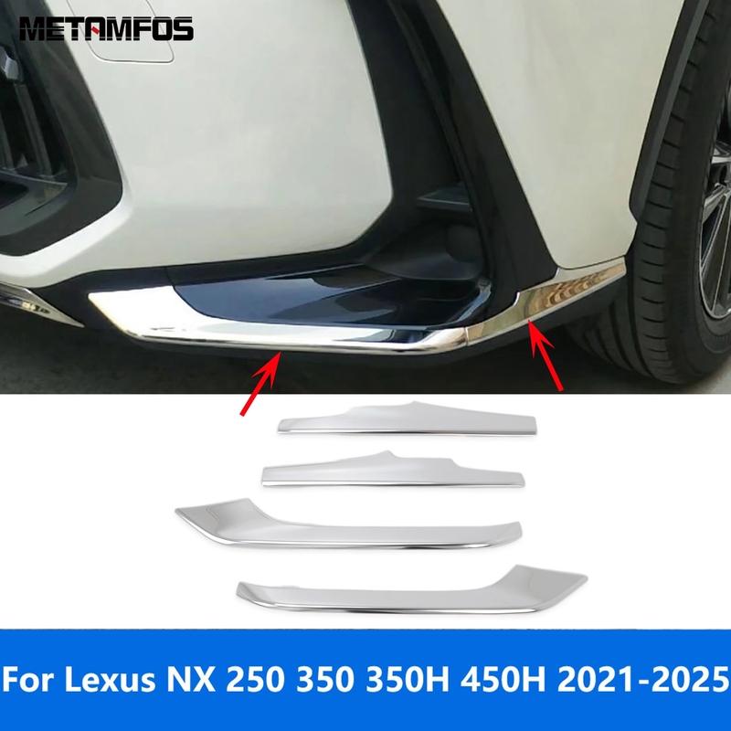 Накладка на передний угловой бампер для Lexus NX 250 350 350H 450H -2024 2025 Нержавеющая сталь Противоударная полоса Аксессуары Стайлинг автомобиля