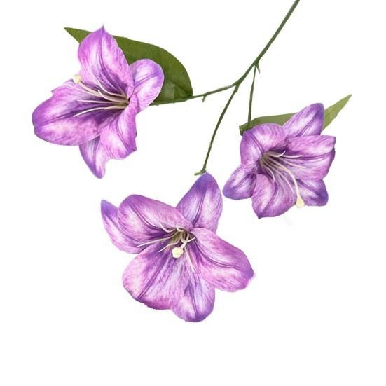 Yousheng Artificial Lily Flower 3 Heads Full Bloom Faux Lily Branch with Leaves Real Touch Fake Lilium Flower for DIY Wedding Bouquet Floral