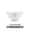 Spring Inspiration Gold Rim Ceramic Noodle Bowl