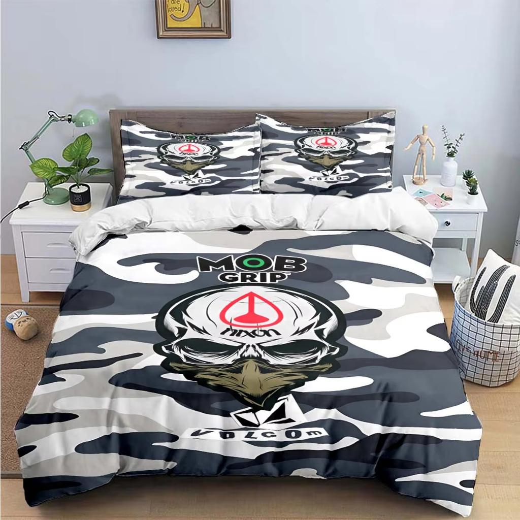 Nuovi Set Biancheria da Letto V-VOLCOM con Stampa 3D Raffinato Set di Biancheria da Letto Copripiumino Set Copripiumino Set Biancheria da Letto Regalo di Lusso Tessile per la Casa