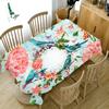 Rustic Tablecloth Home Flower Rectangular Fabric Bedroom Home Kitchen Retro Printing Coffee Table Anti -Fouling Tablecloth