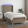 VidaXL Slat Bed Base with Mattress and LED, Upholstered Bed, Single Bed, Adult Bed for Interior Bedroom, 3138857