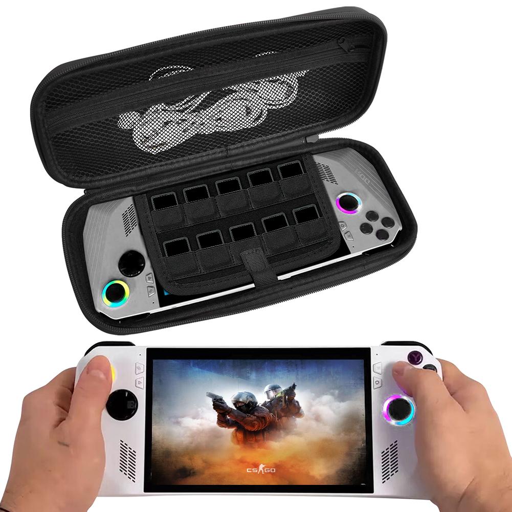 Leather Hard Portable Carrying Case Bag Shockproof Protective Travel Case Storage Bag for Asus ROG Ally Console Accessories