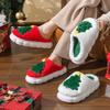 Fashion Cute Santa Claus Cotton Casual Warm Slippers for Couples 2025 Winter Fashion Soft Soled Comfortable Christmas Day Plush Draggers